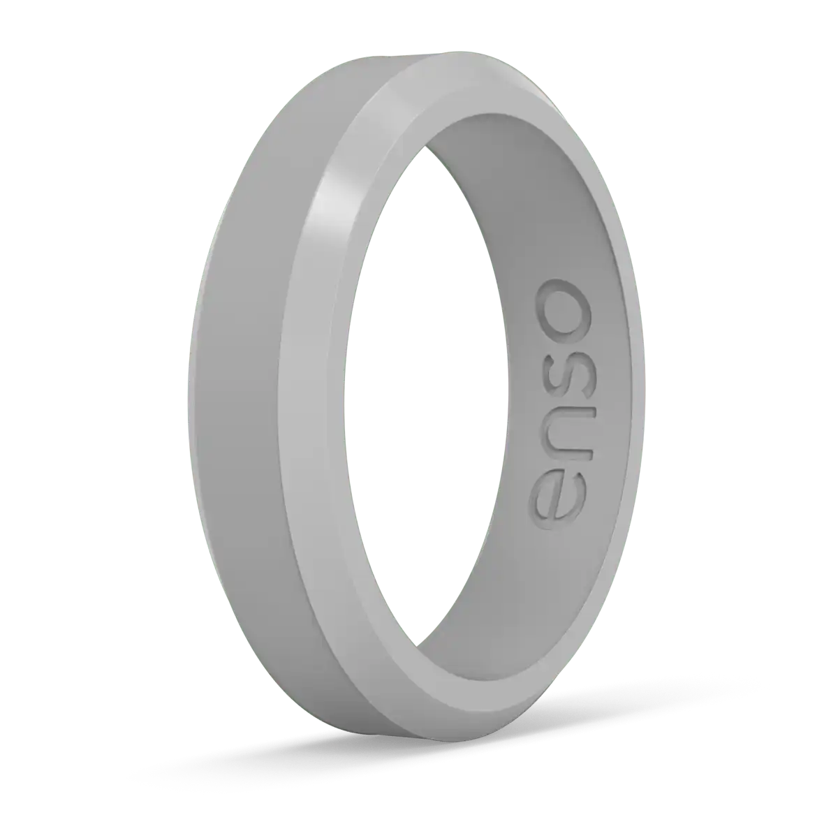 Thin Bevel Ring - Misty Gray