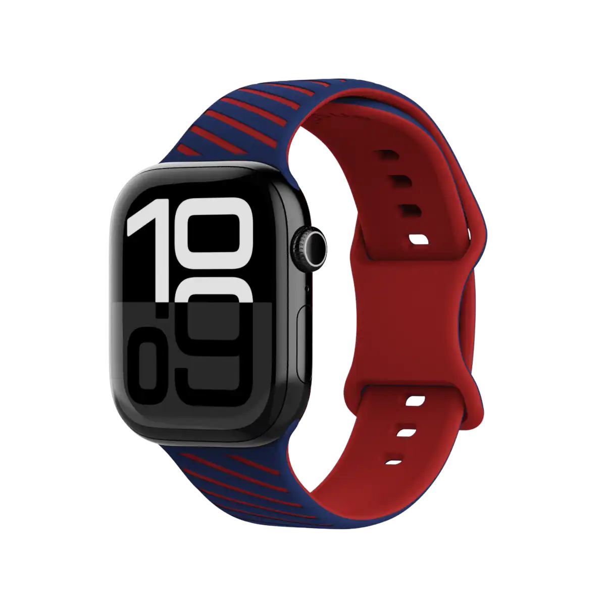 Silicone Sport Apple Watch Band -  Classic Stripe