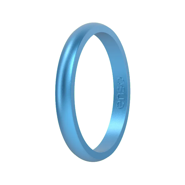 Halo Birthstone Ring - Blue Topaz
