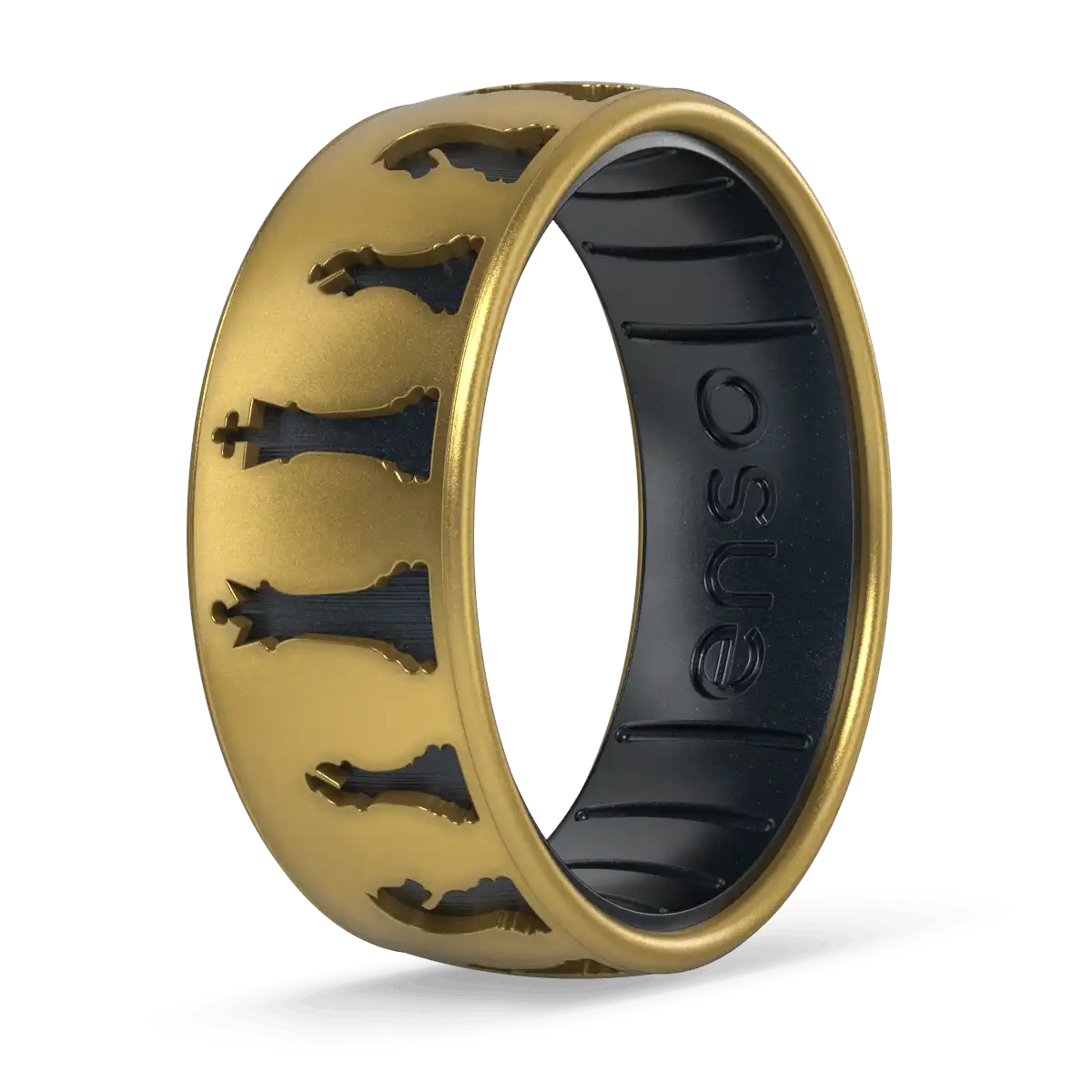 Chess Ring - Antique Gold