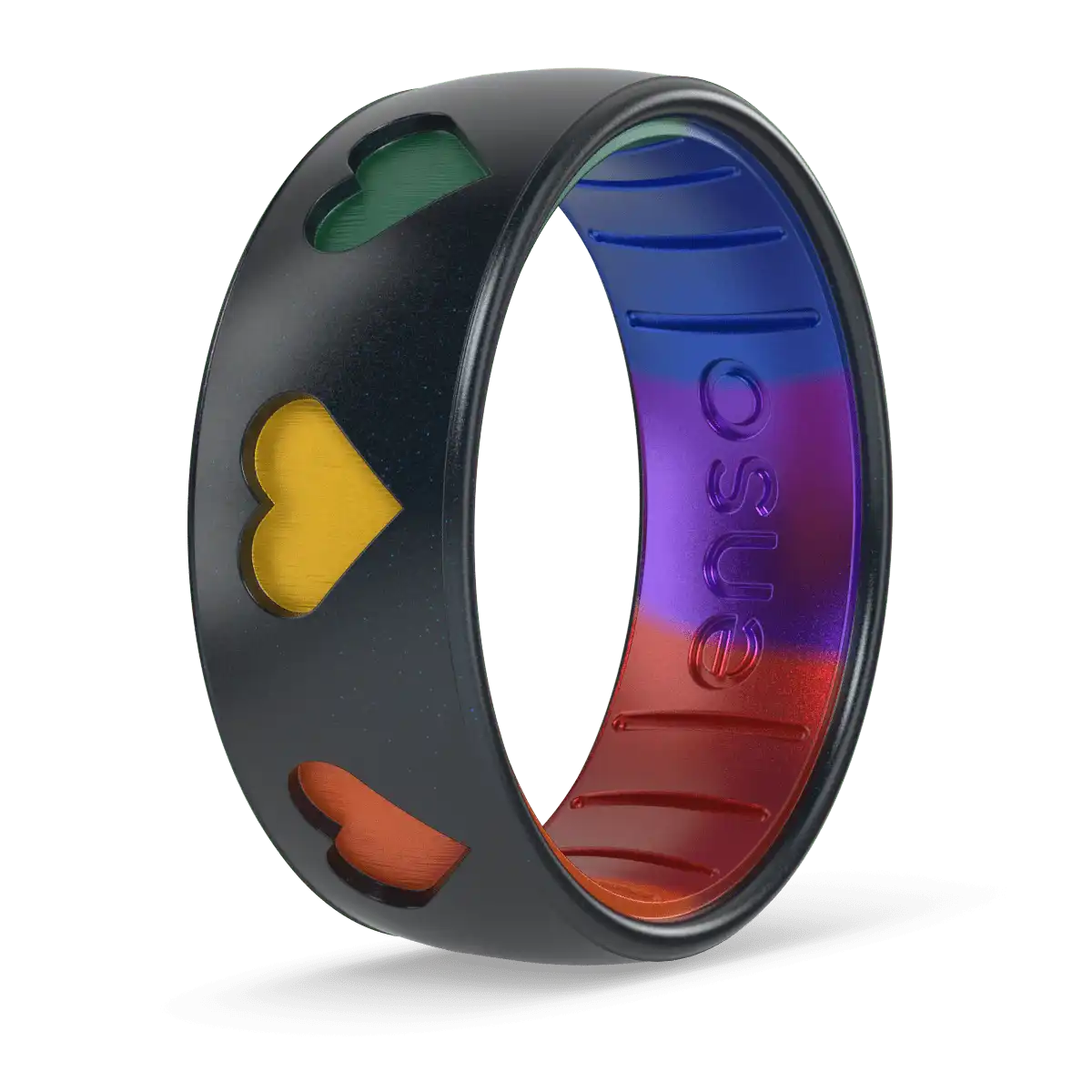 The Hearts Ring - Black Pearl