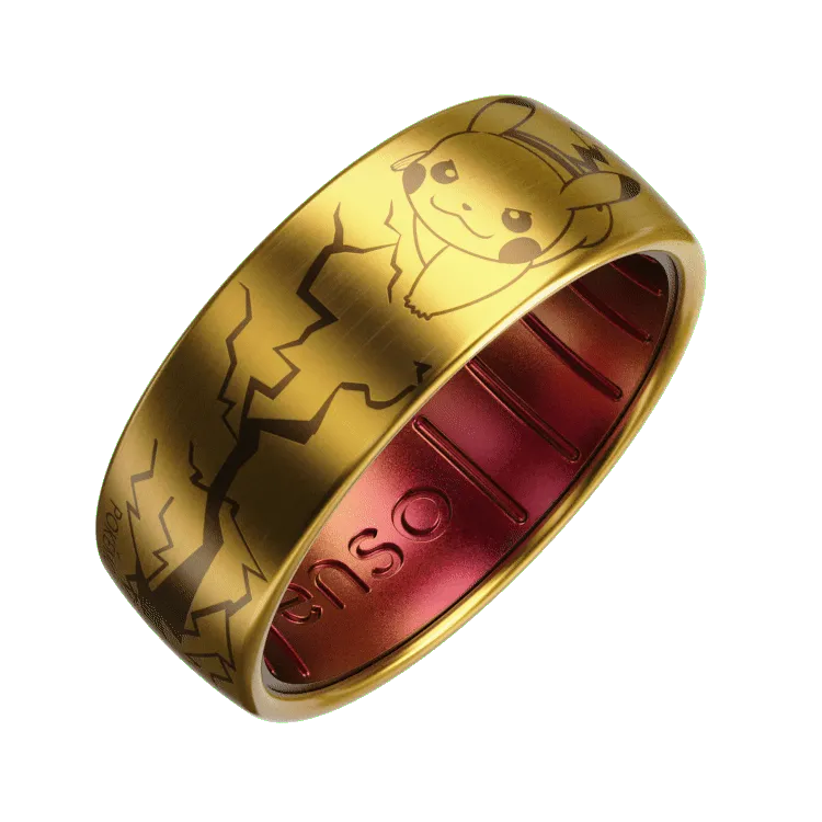 High Voltage! Pokémon Metal Hybrid Ring - 18K Gold Plated Titanium
