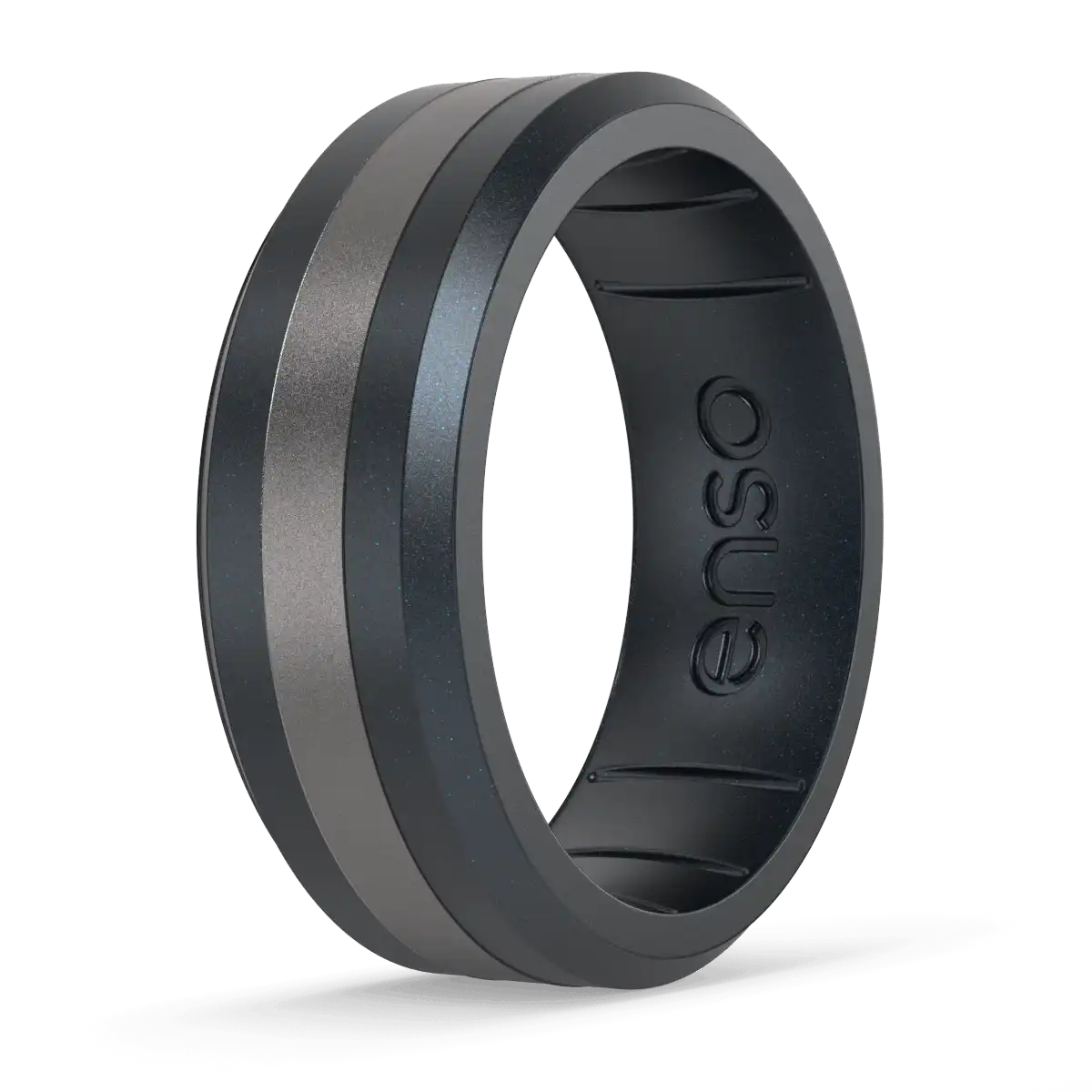 Axis Ring - Black Pearl & Platinum