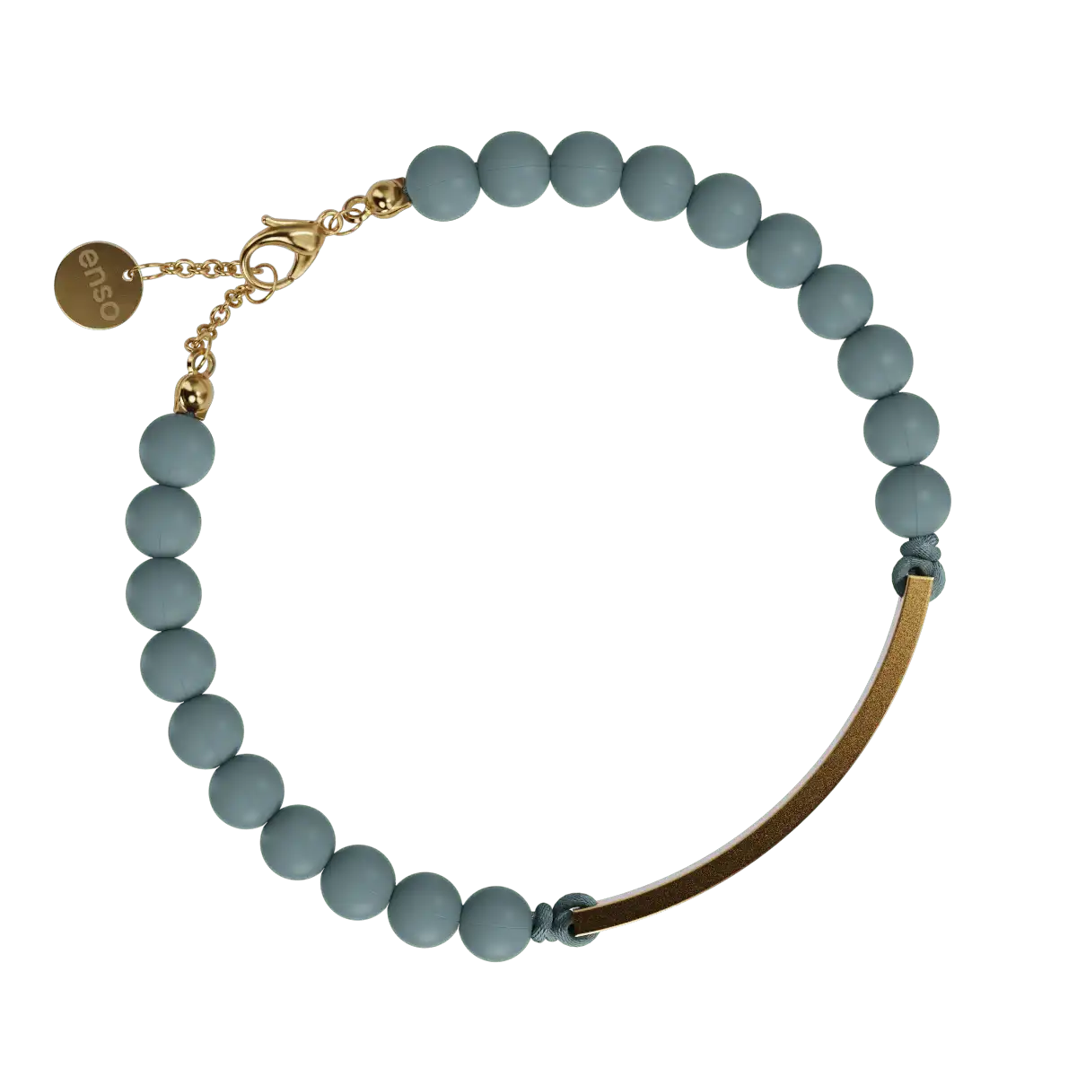 Engravable Bar Bracelet - Lagoon & Gold