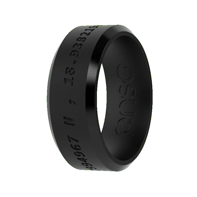 Maelifell Coordinate Chris Burkard Ring - Obsidian
