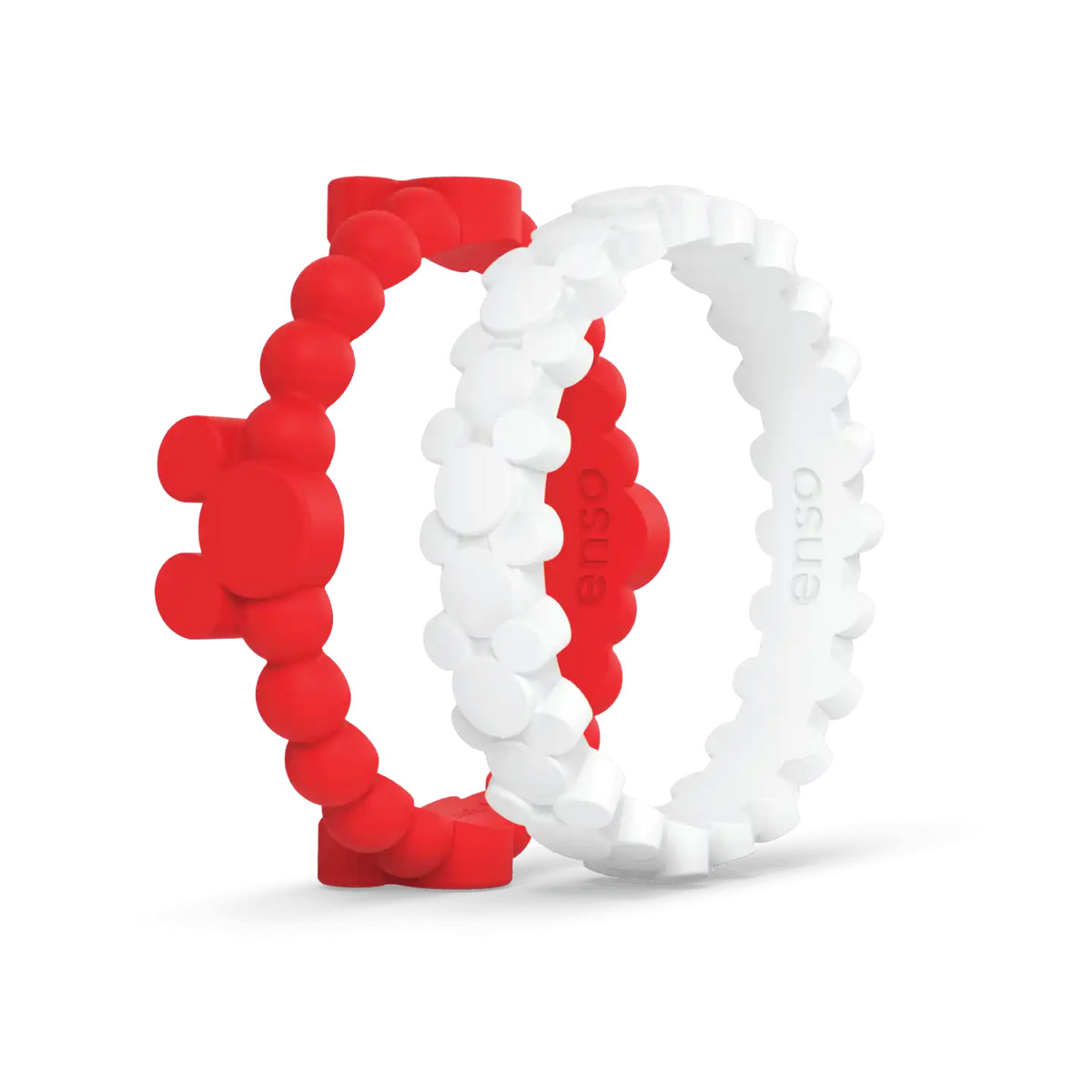 Mickey Mouse Mixed Ring 2 Pack - Bright Red, White