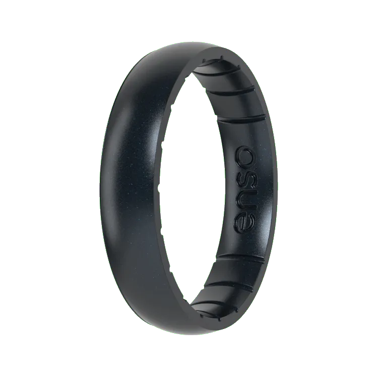 Thin Elements Ring - Black Pearl