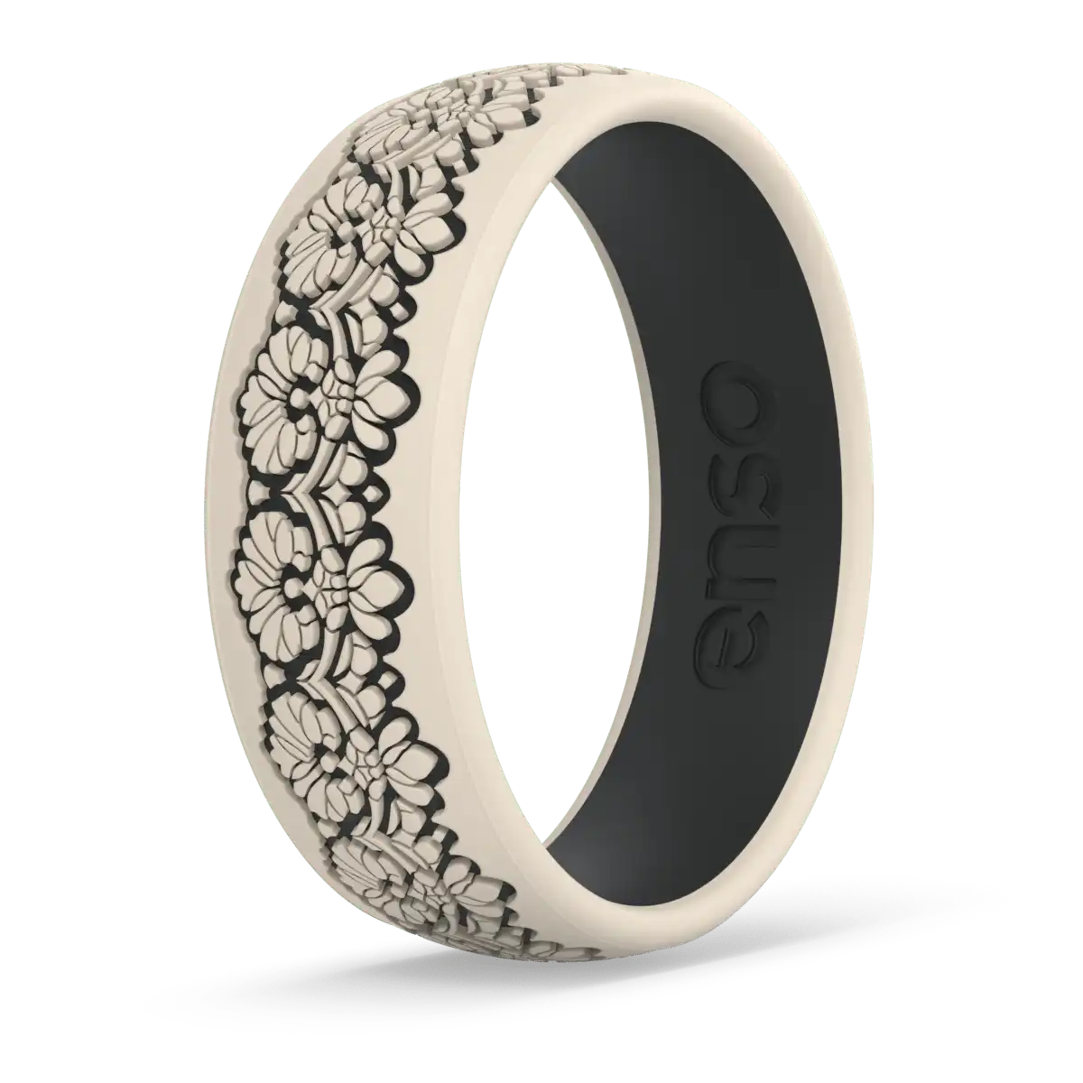 Lace Trim Ring - Warm Gray