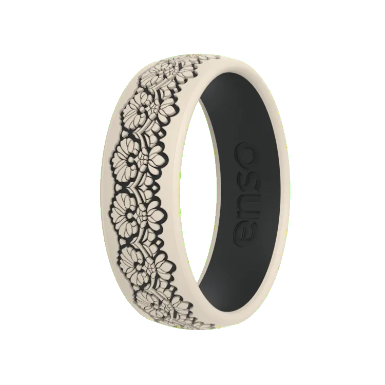 Lace Trim Ring - Warm Gray