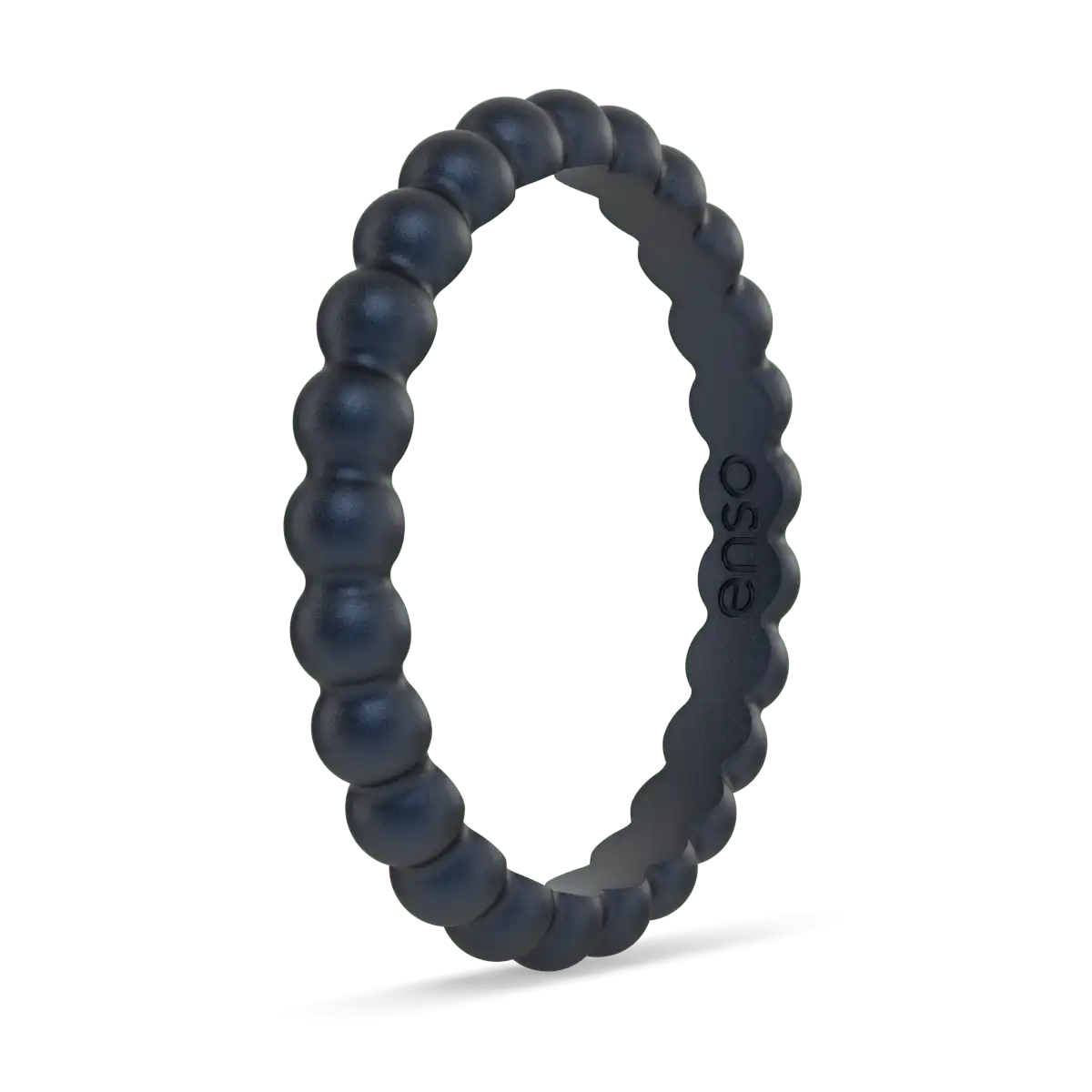 Beaded Ring - Metallic Deep Navy
