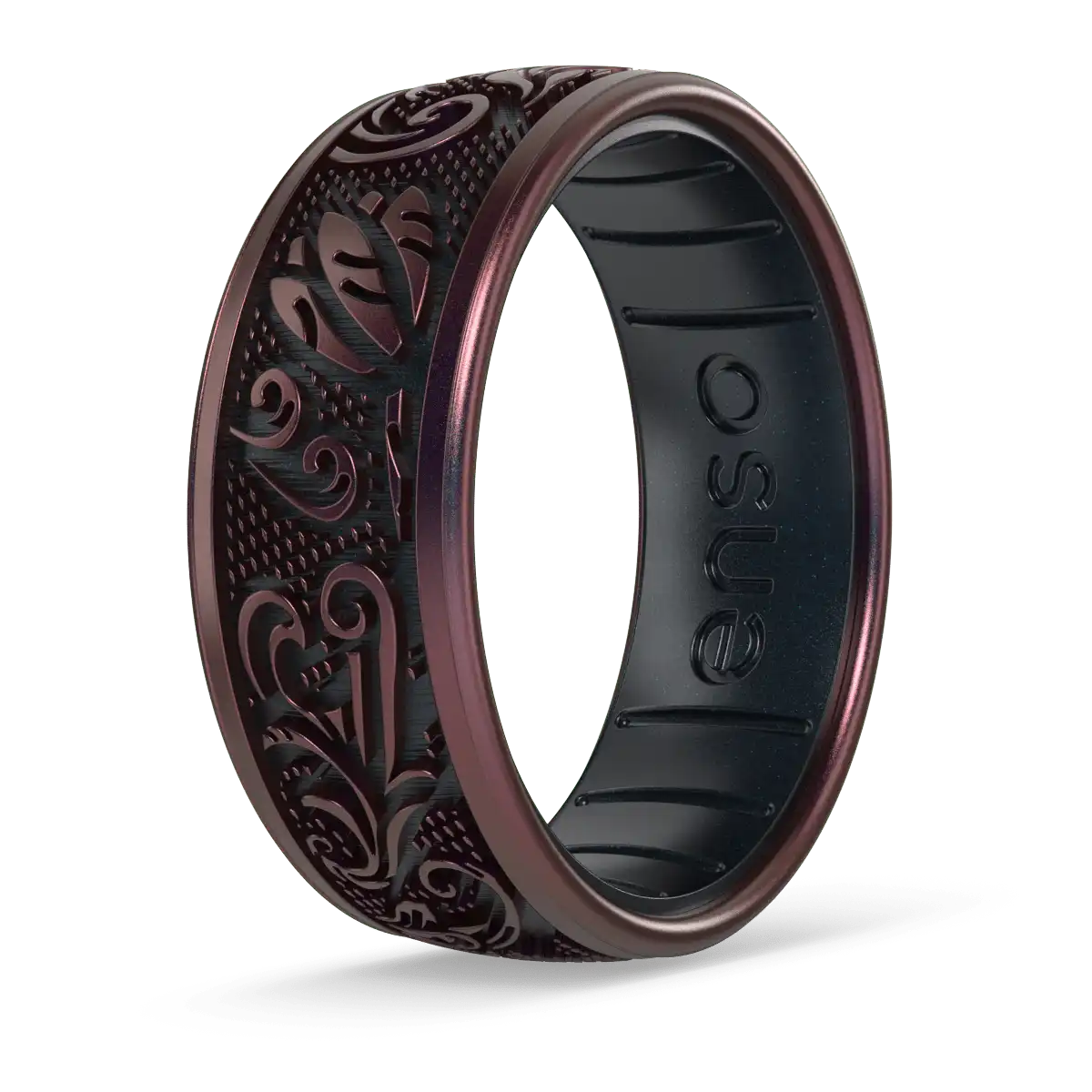 Floral Flourish Ring - Velvet Nightfall