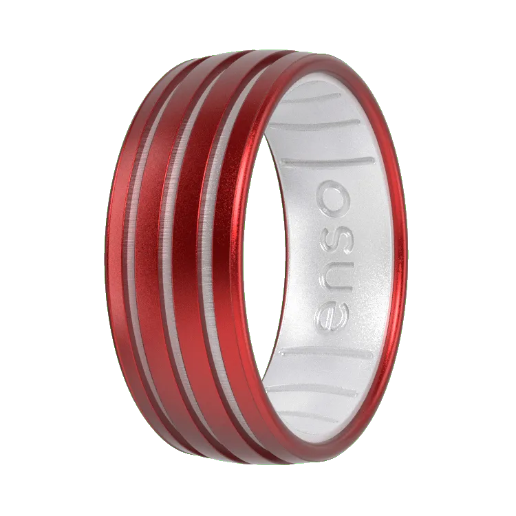 Heritage Stripes Ring - Ruby