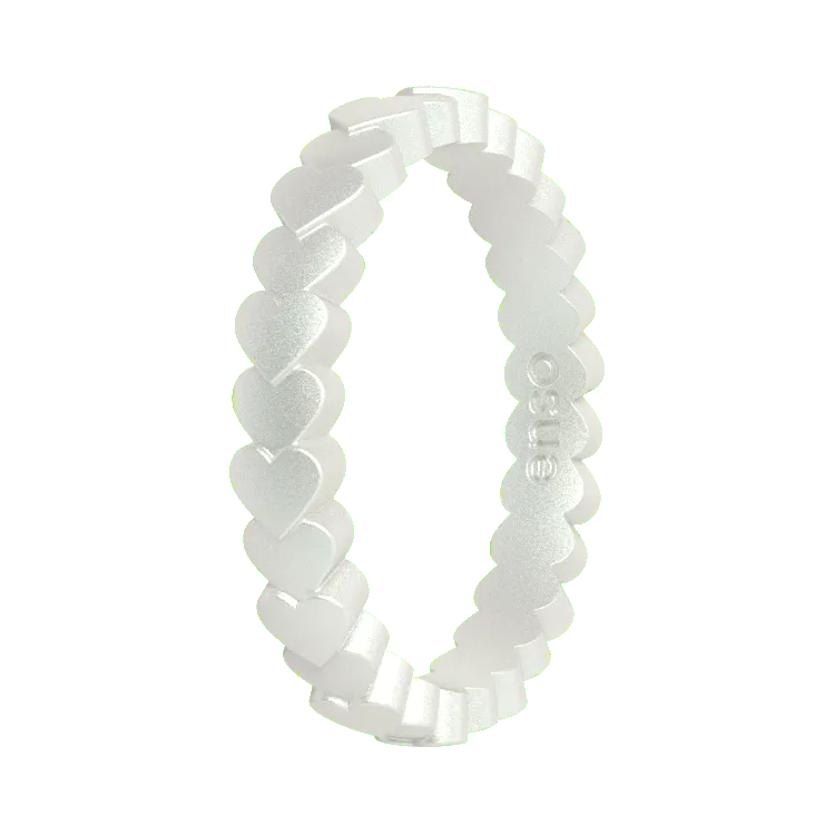 Hearts Ring - Metallic Pearl