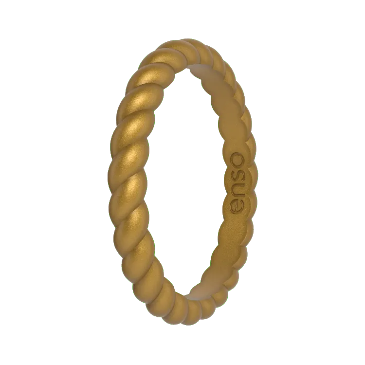 Braided Ring - Metallic Gold