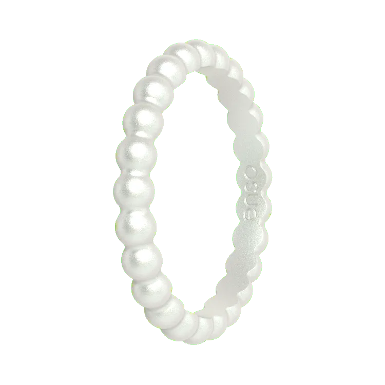 Beaded Ring - Metallic Pearl