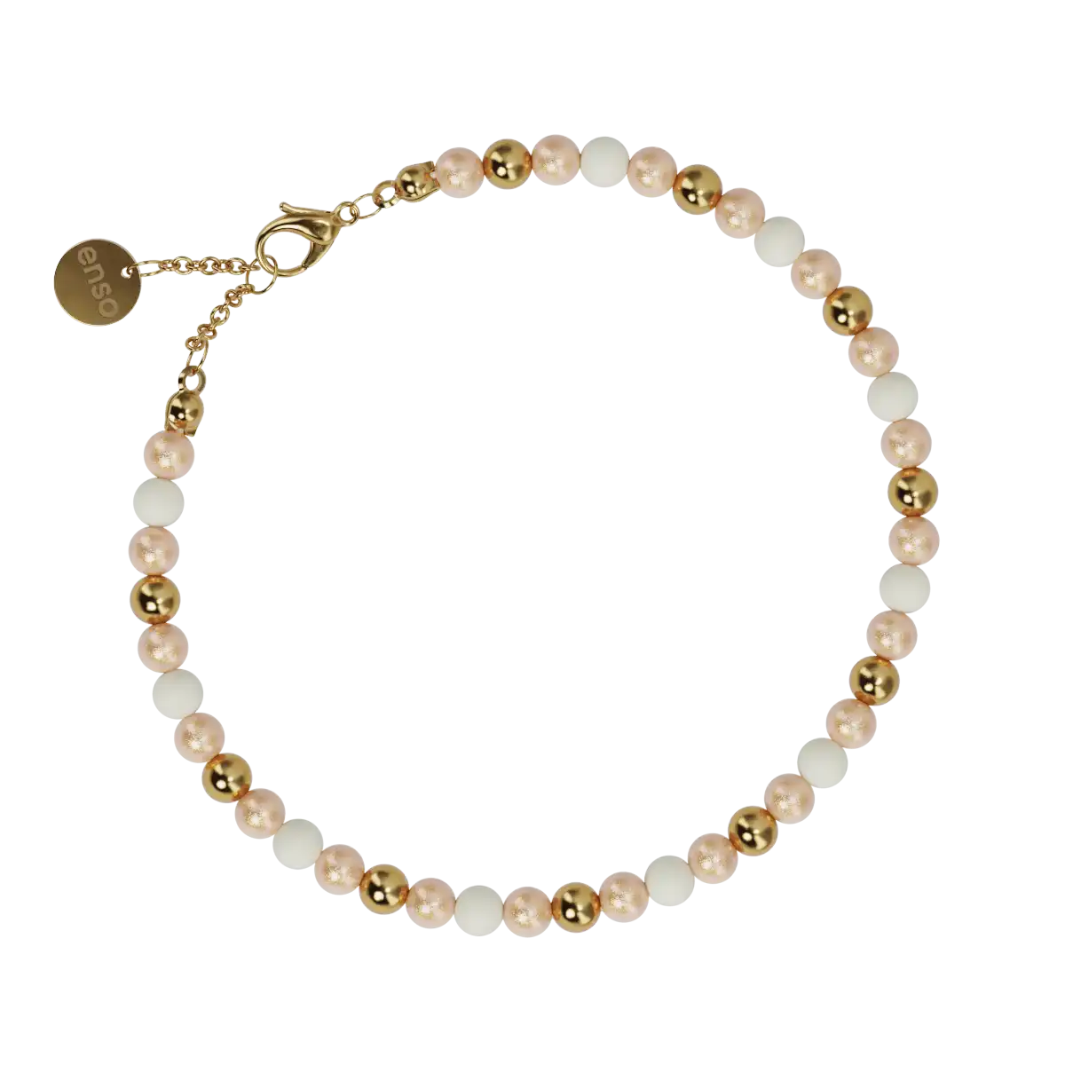 Beaded Bracelet - Golden Unicorn, Cream & Gold