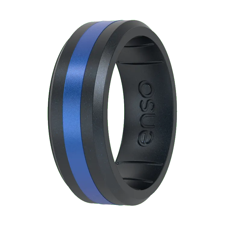 Axis Ring - Black Pearl & Sapphire