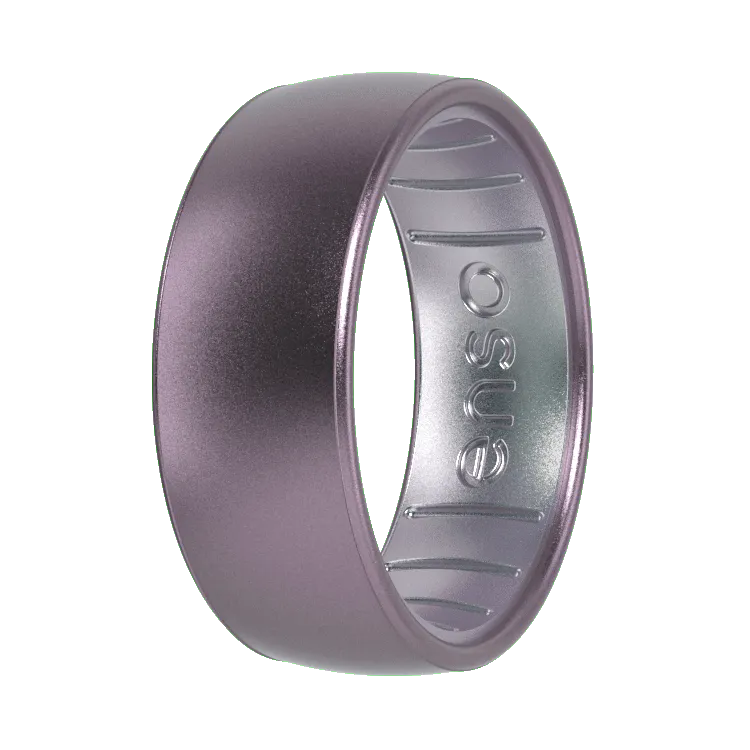 Metallic Dualtone Ring - Soft Plum & Icy Silver