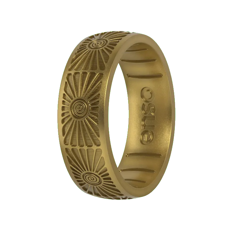 Sunburst Spiral Ring - Antique Gold