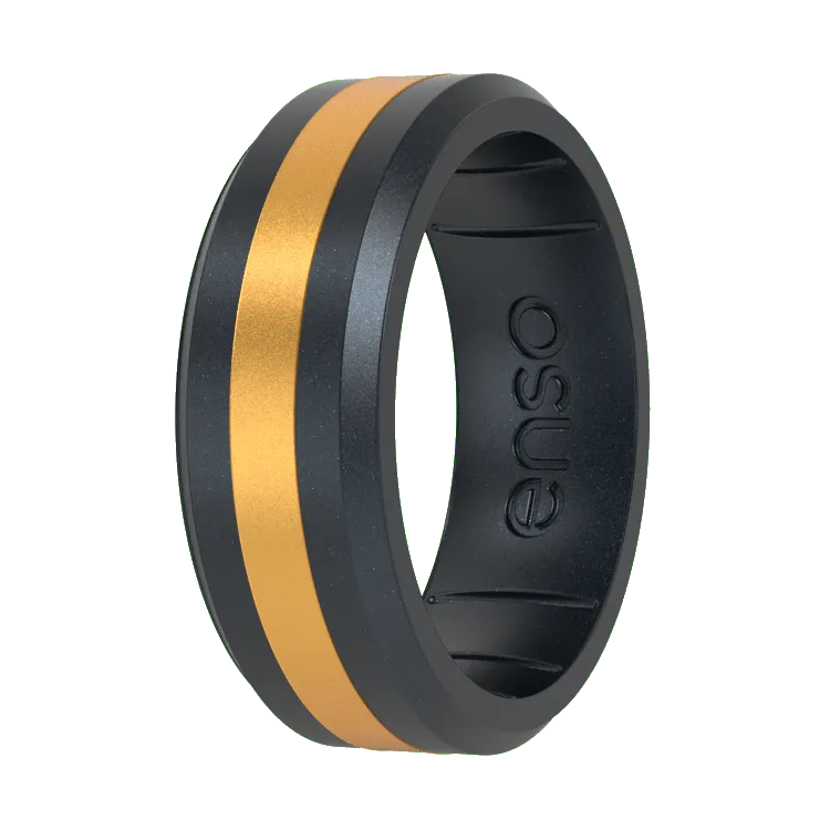 Axis Cancer Awareness Ring  - Black Pearl & Gold