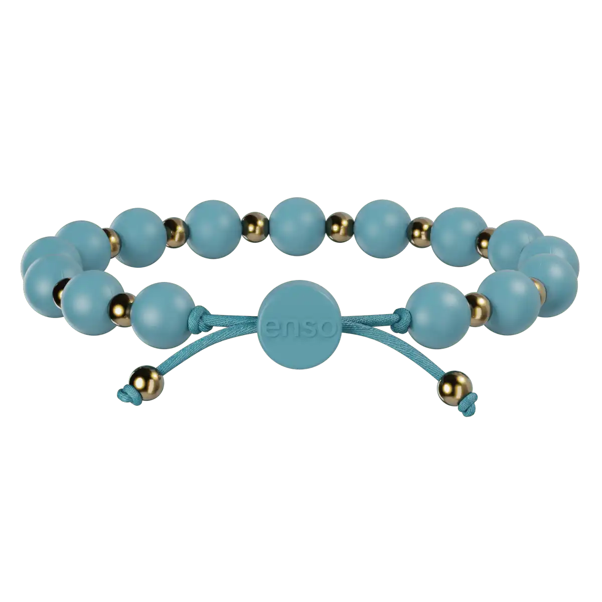 Slider Bracelet - Cyan & Gold