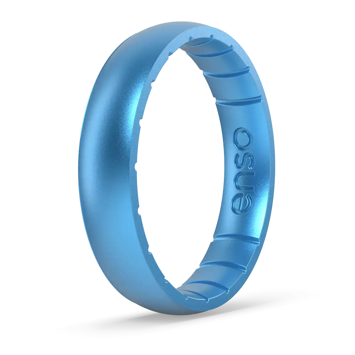 Thin Birthstone Ring - Blue Topaz