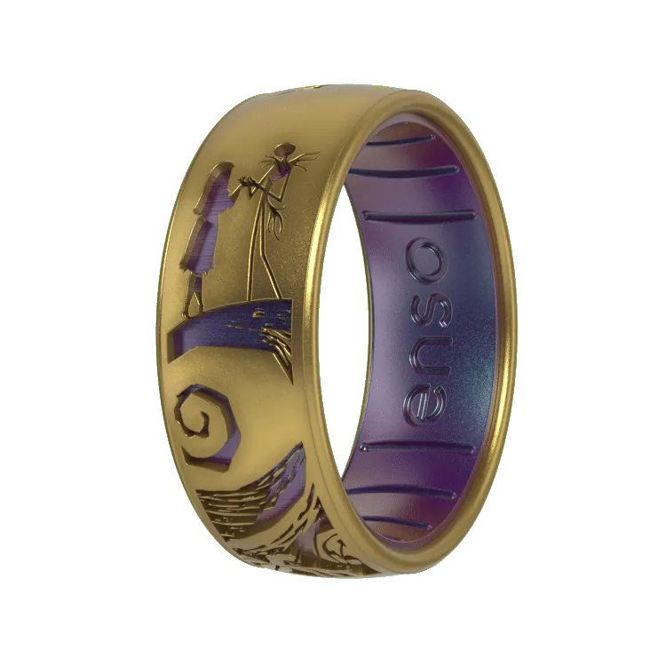 Love You To Death Nightmare Before Christmas Ring - Antique Gold