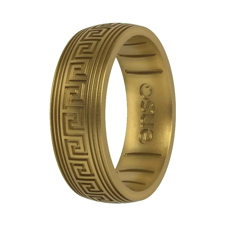 Grecian Geometric Ring - Antique Gold