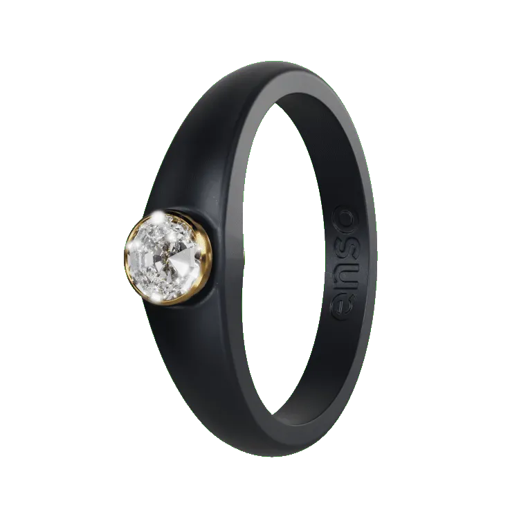 Gemstone Ring  - Brilliant Black & Gold