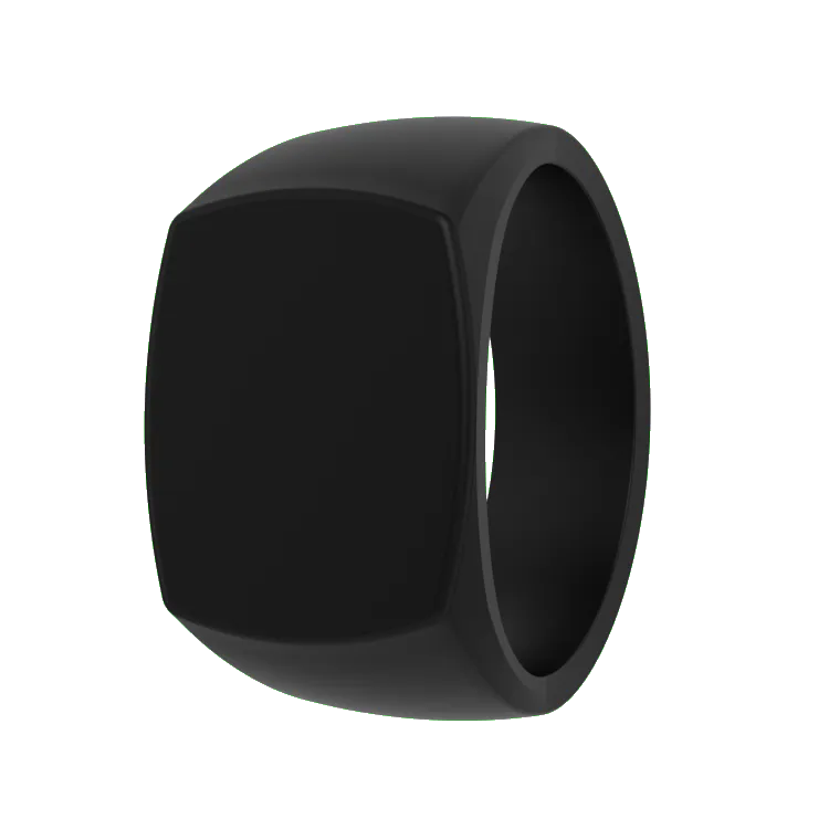 Grand Signet Ring - Obsidian
