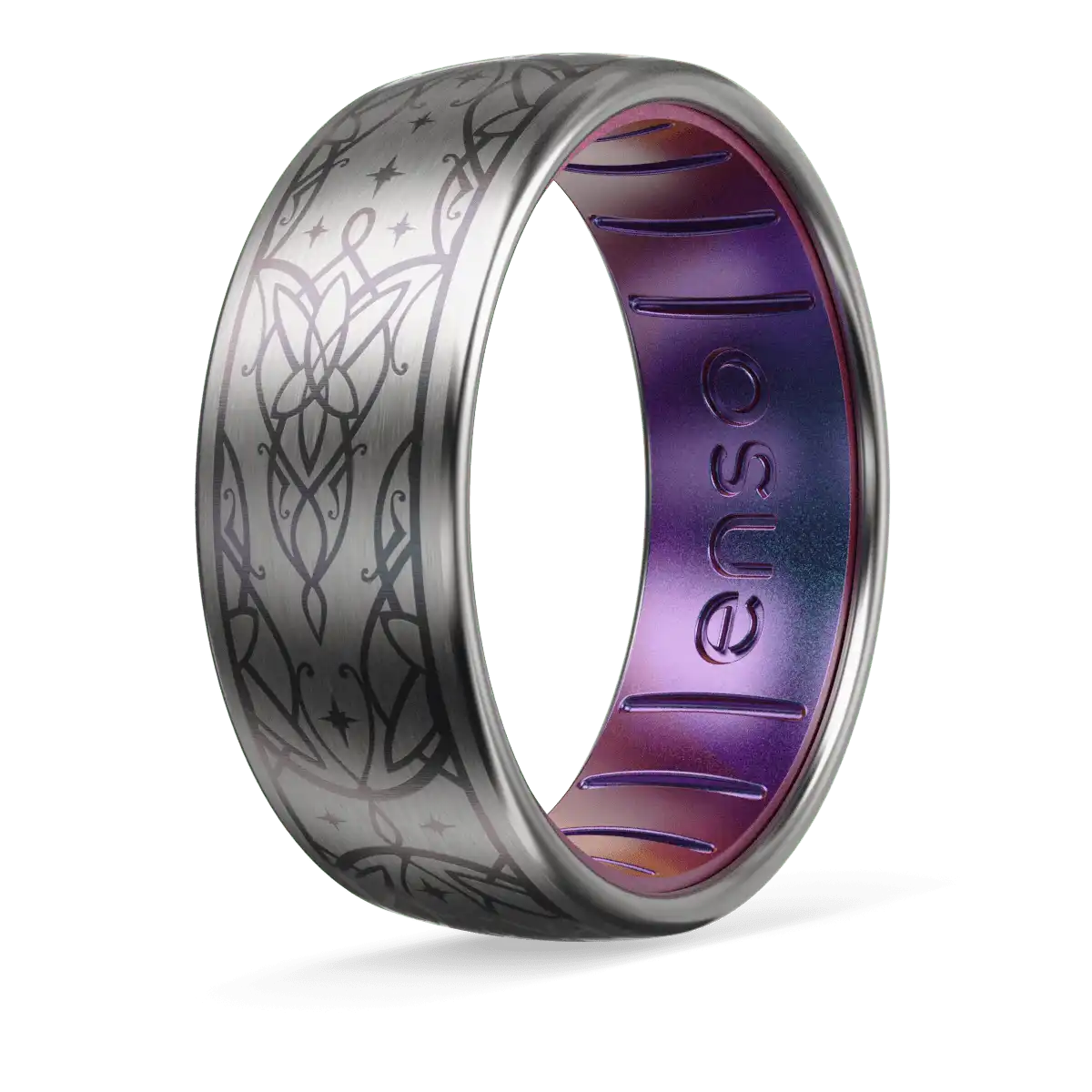 Arwen's Evenstar The Lord of the Rings Metal Hybrid Ring - Purple