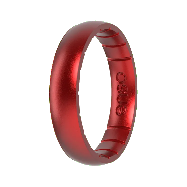 Thin Elements Ring - Ruby