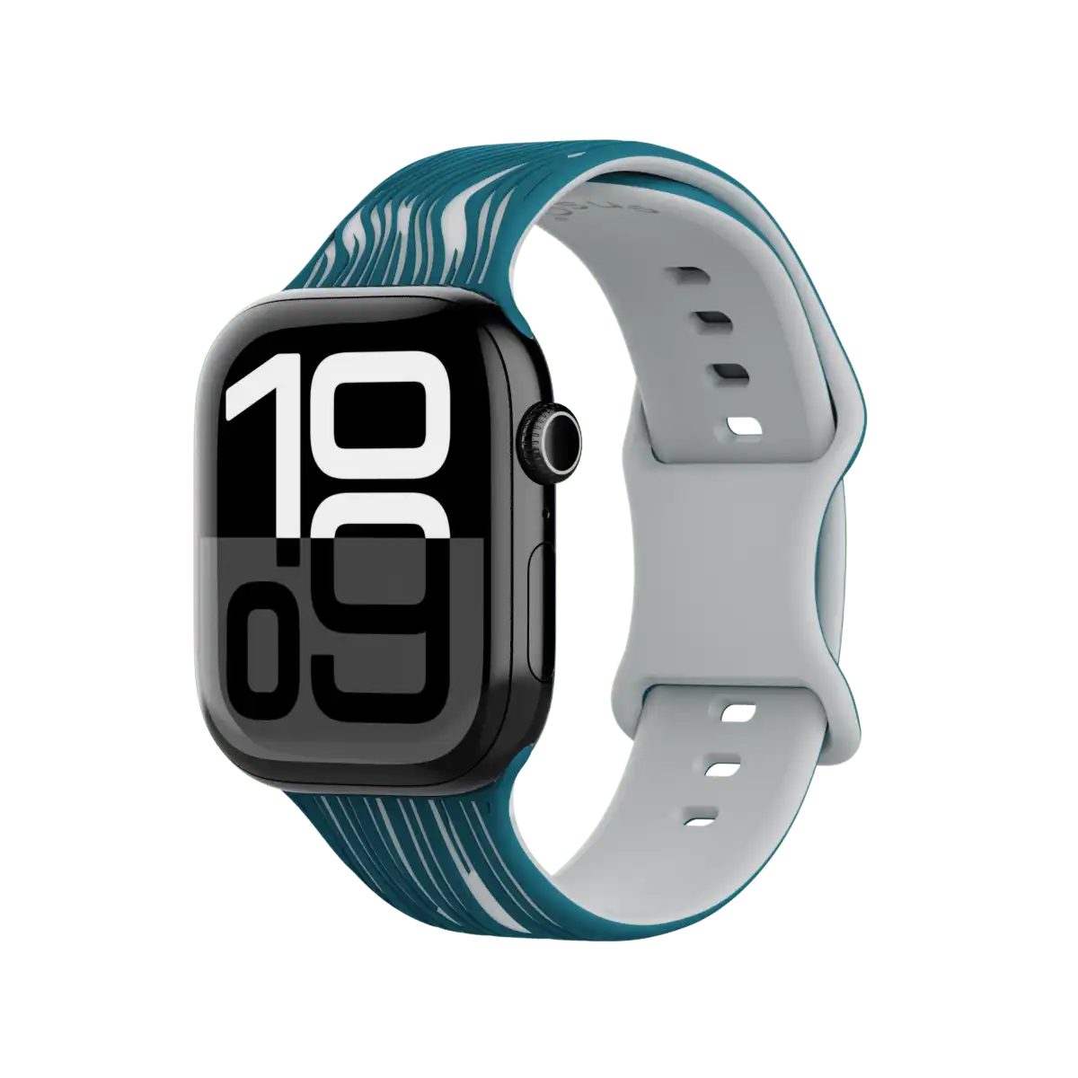 Silicone Sport Apple Watch Band - River Currents