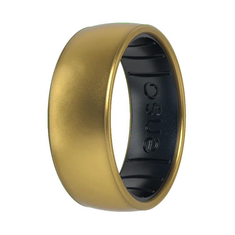 Metallic Dualtone Ring - Antique Gold & Black Pearl