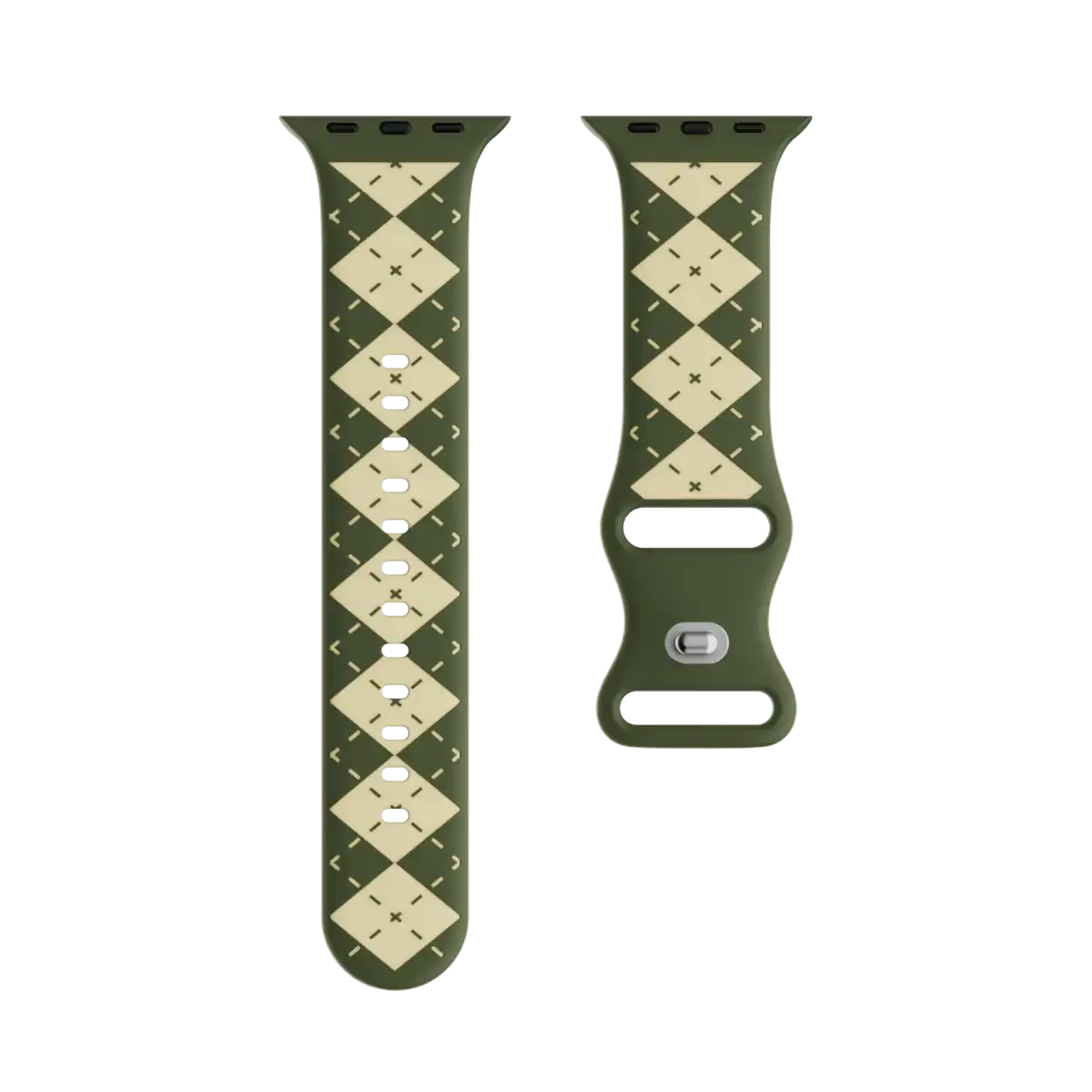Silicone Sport Apple Watch Band -  Forest Argyle