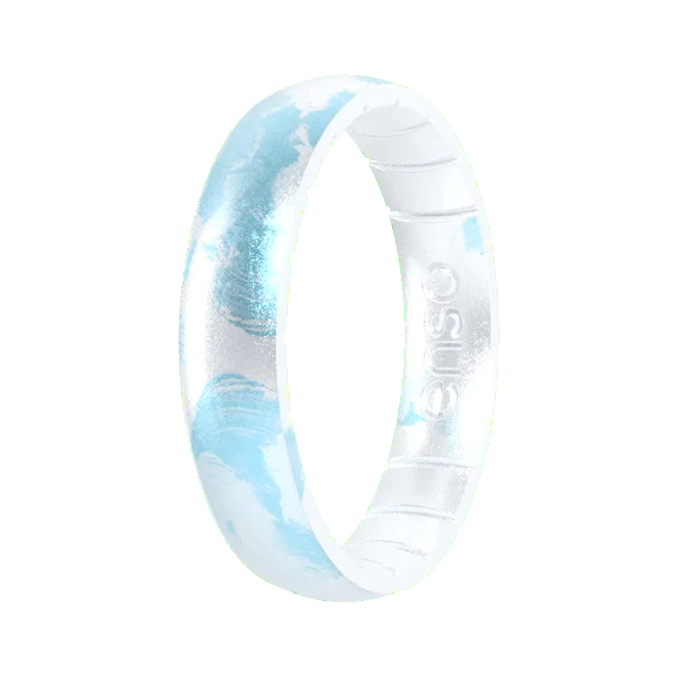 Thin Handcrafted Ring - Ocean Mist