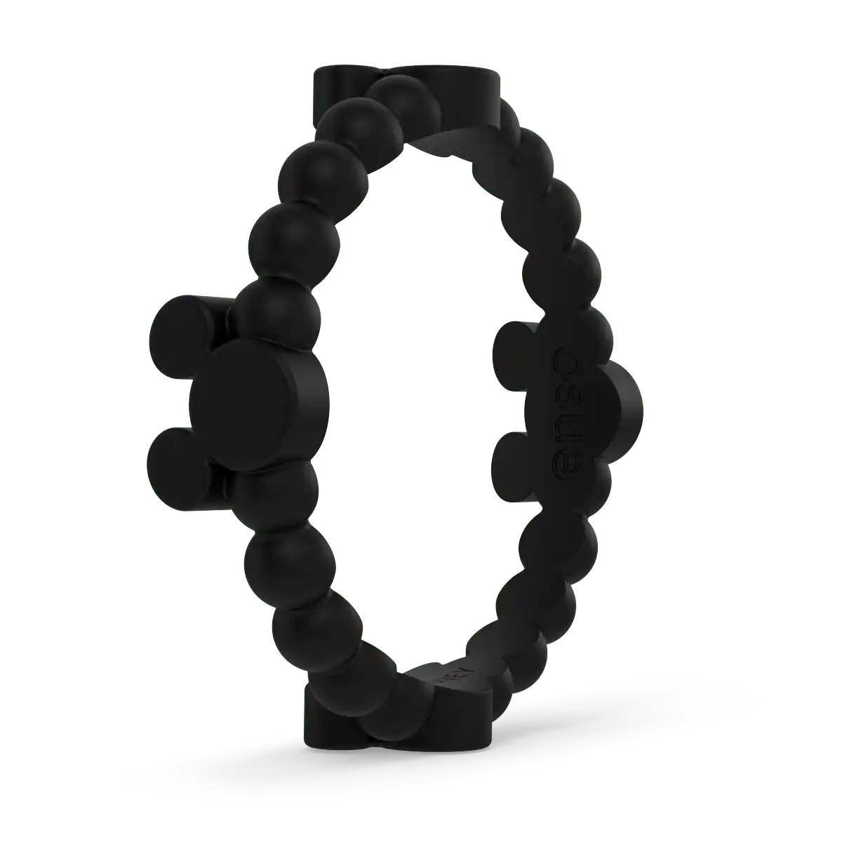 Mickey Mouse Beaded Disney Ring - Obsidian