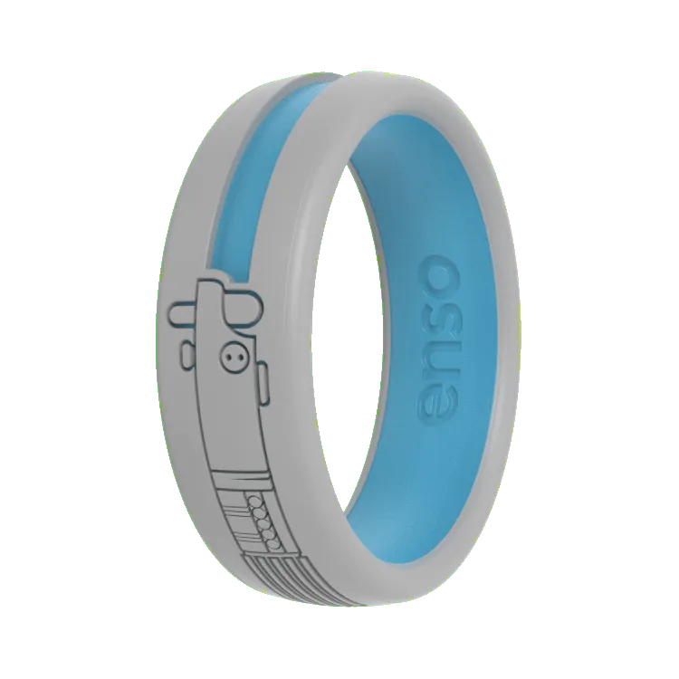 Skywalker™ Blue Lightsaber™ Star Wars™ Ring - Gray