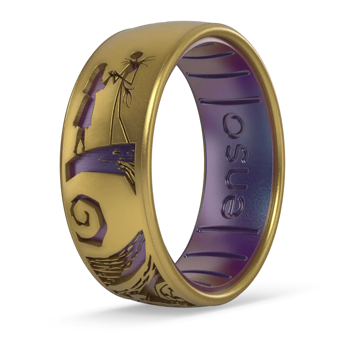 Love You To Death Nightmare Before Christmas Ring - Antique Gold