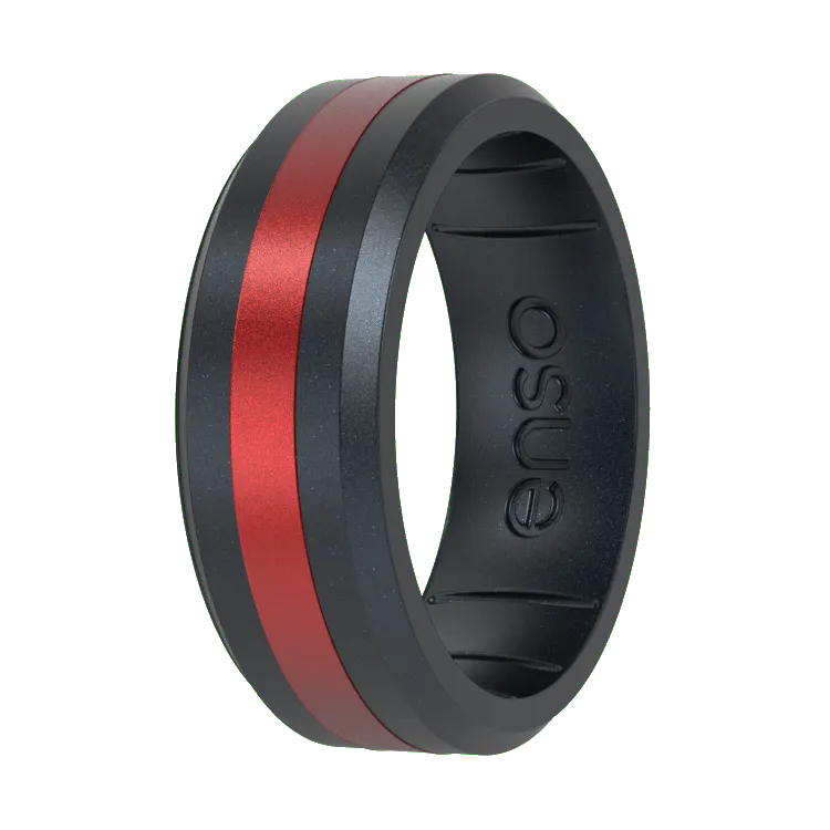 Axis Ring - Black Pearl & Ruby