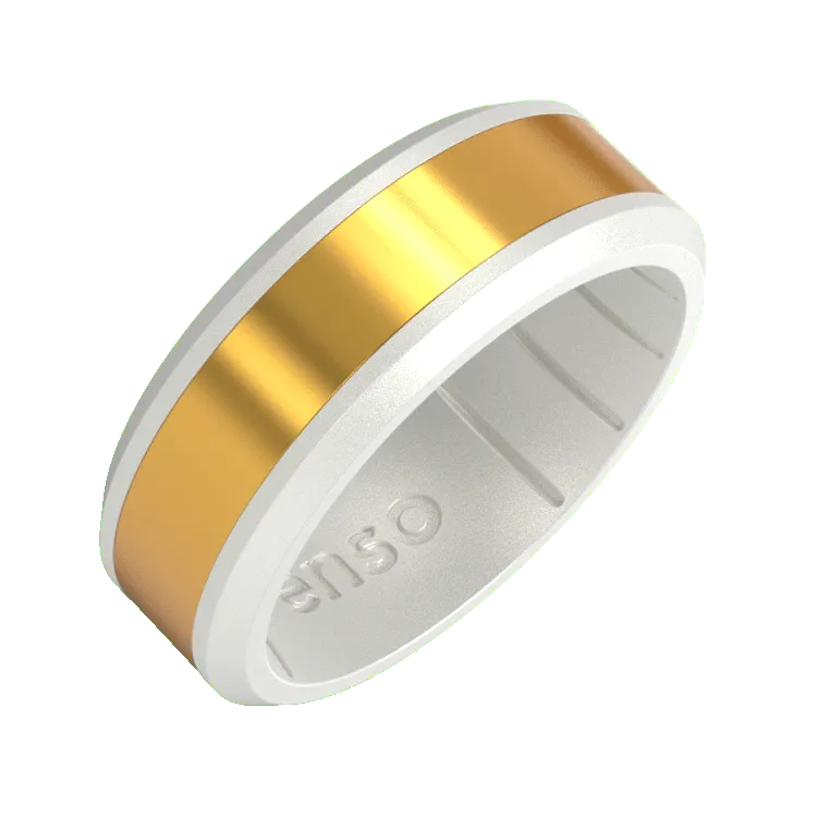 Axis Hybrid Ring - Pearl & 18K Gold Plated Titanium