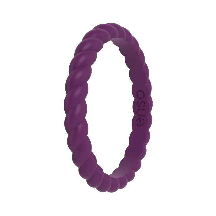 Braided Ring - Plum