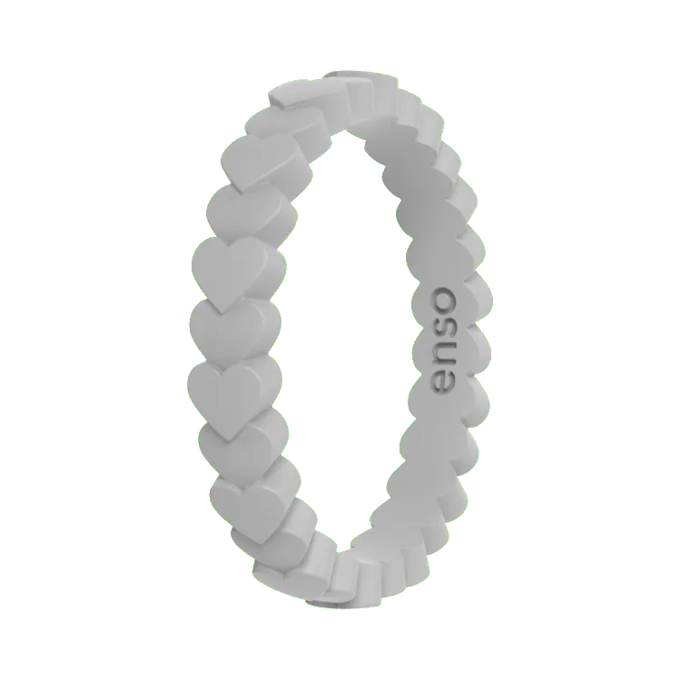 Hearts Ring - Misty Gray