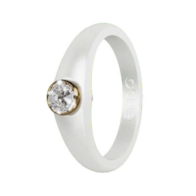 Gemstone Ring - White Pearl & Gold