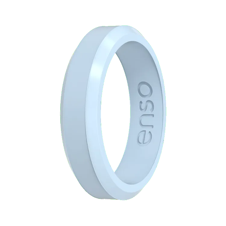 Thin Bevel Ring - Sky Blue