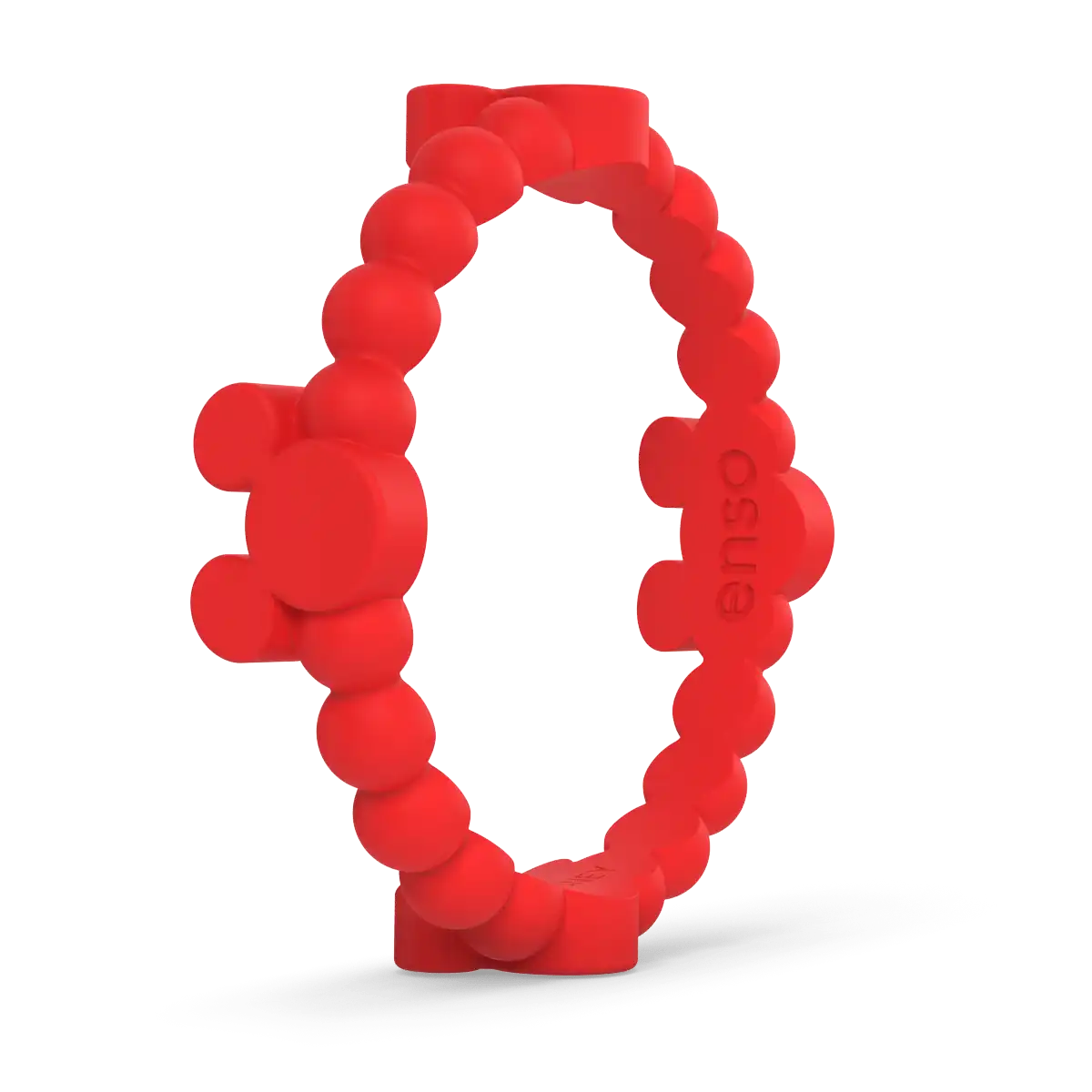 Mickey Mouse Beaded Ring 3 Pack - Bright Red, Blush Pink, Obsidian