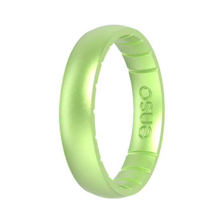 Thin Birthstone Ring - Peridot