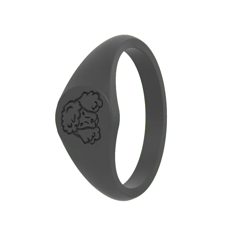 Poodle Small Signet Ring