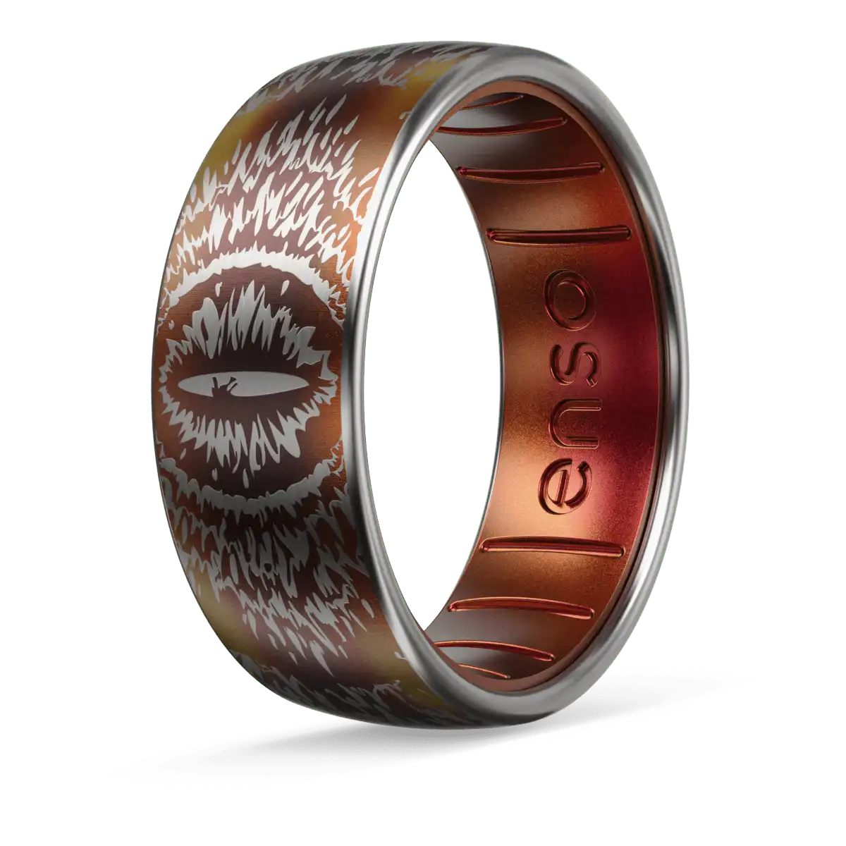 Eye of Sauron The Lord of the Rings Metal Hybrid Ring - Titanium