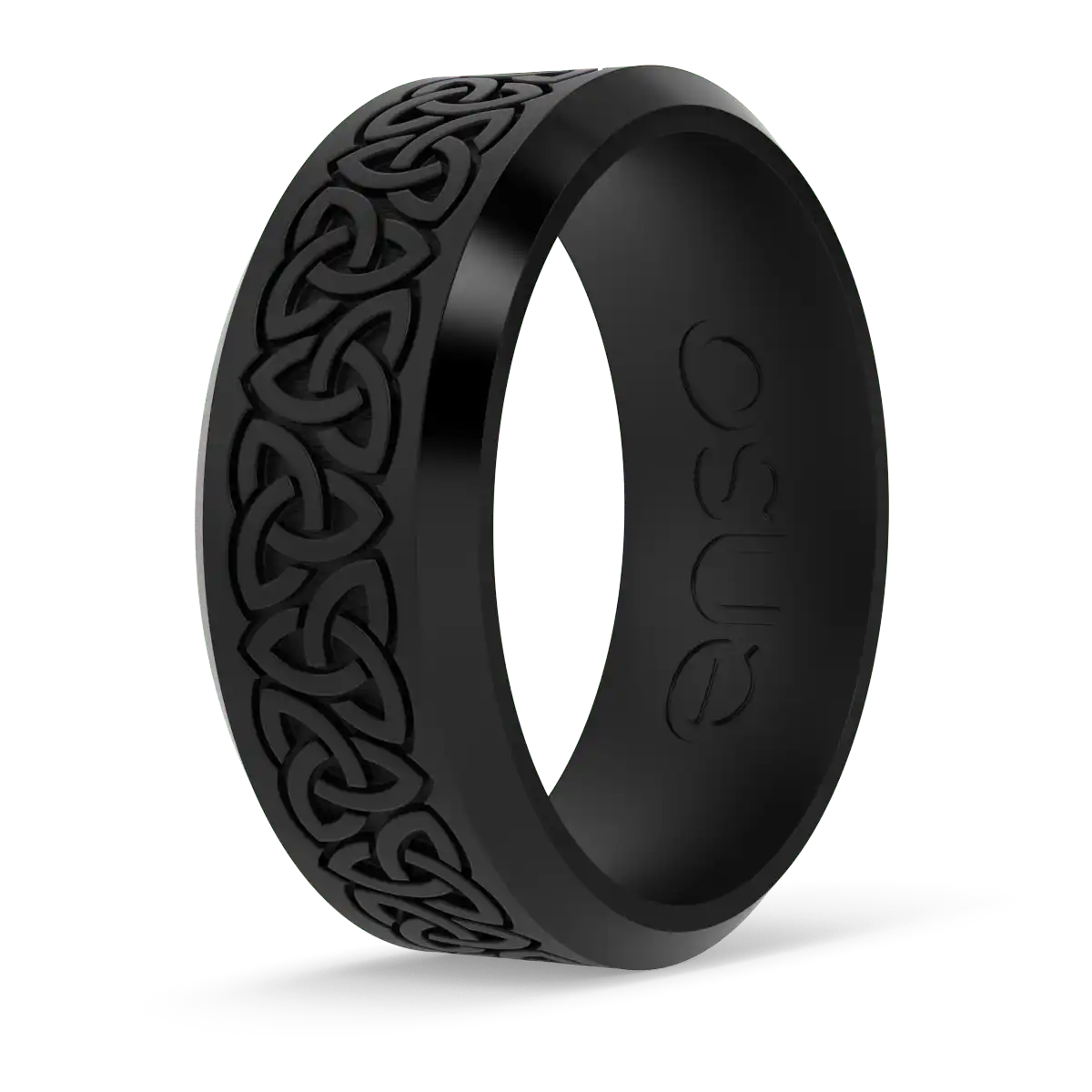 Trinity Bevel Ring - Obsidian